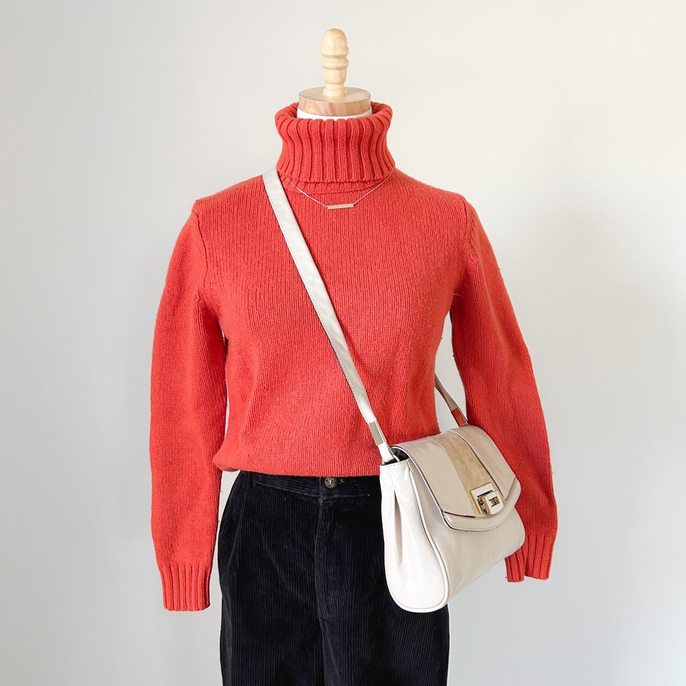 Orange Wool Blend Gap Sweater